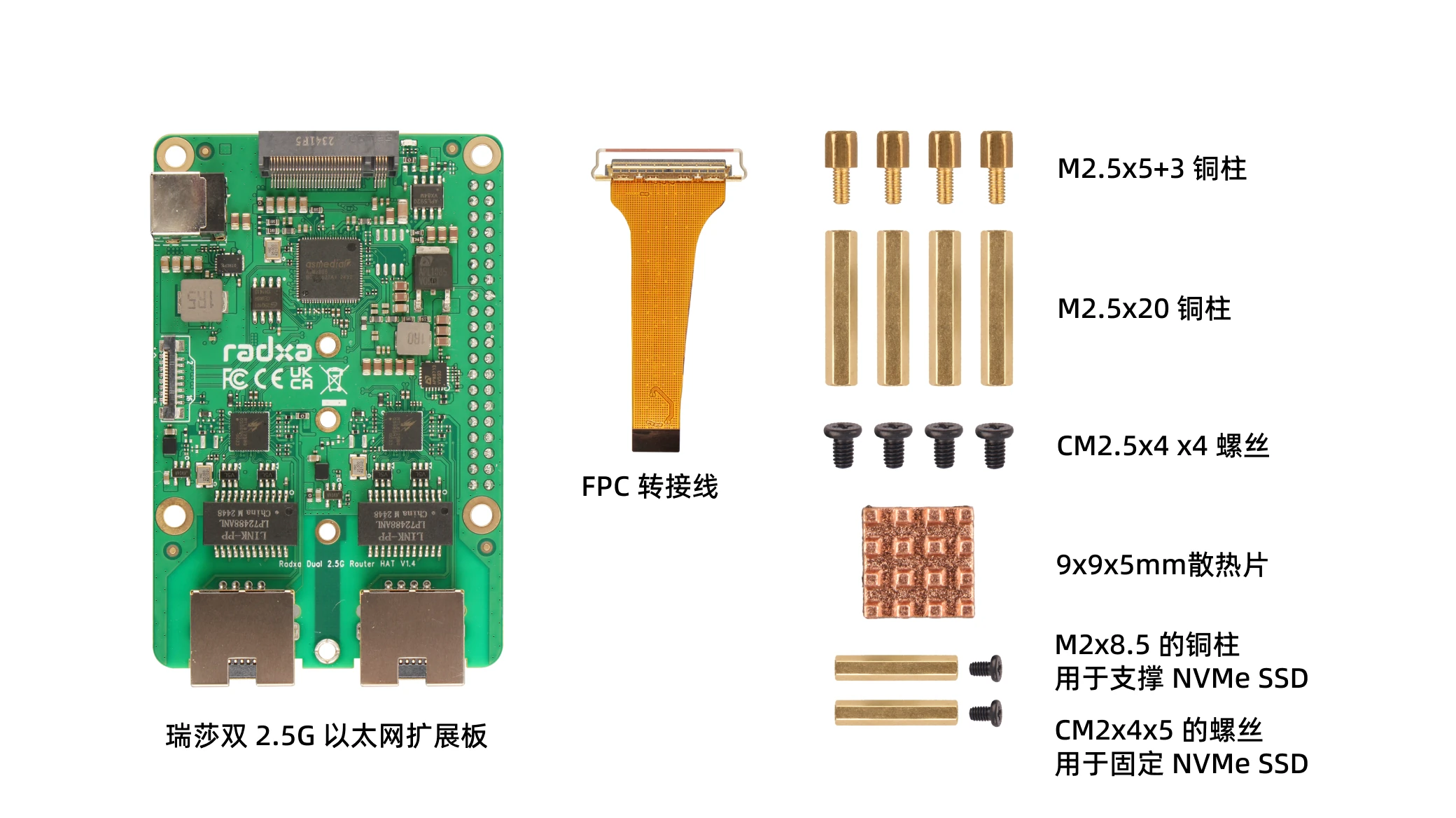 Radxa Dual 2.5G Router HAT Board