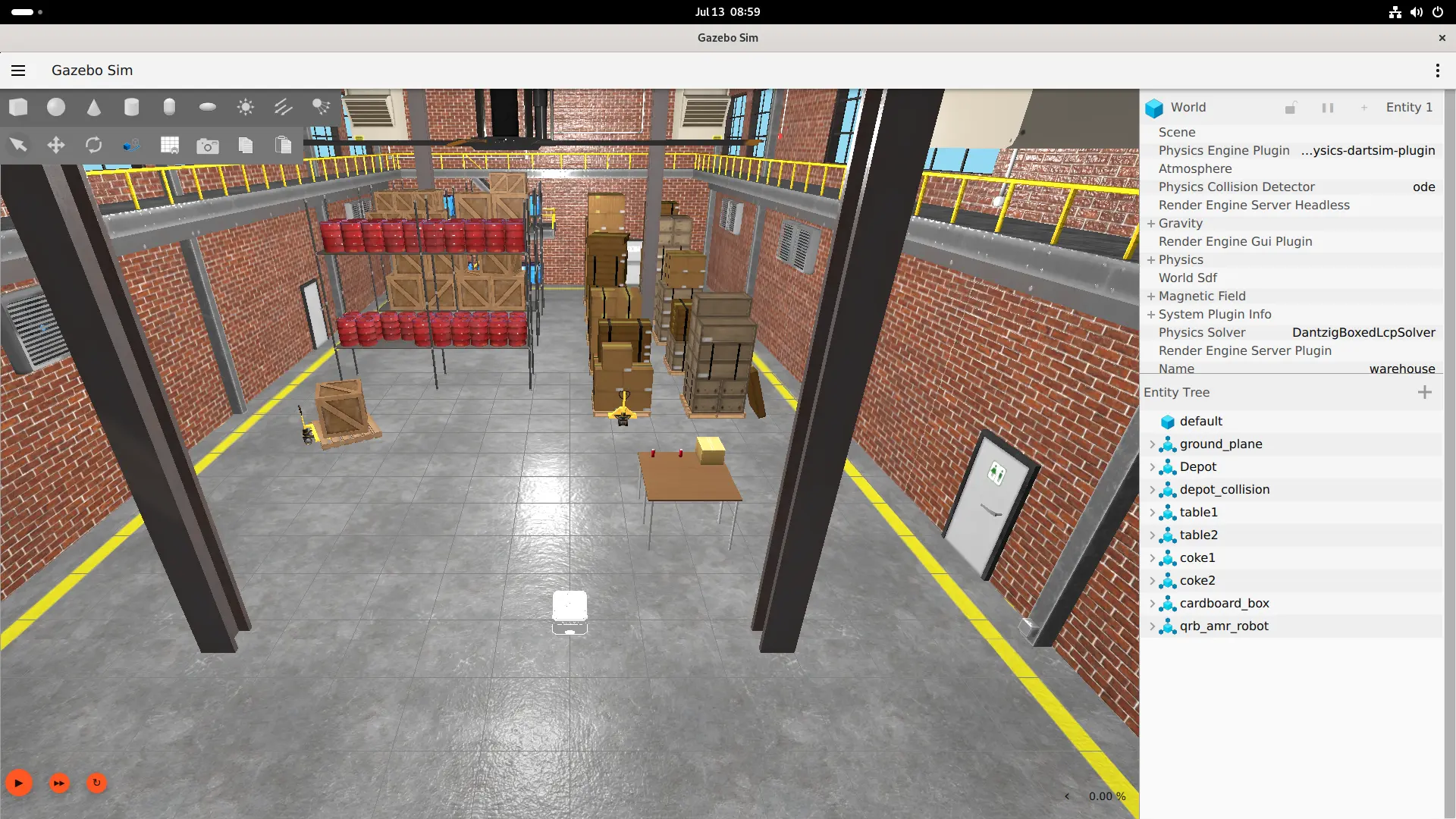 AMR Gazebo simulation