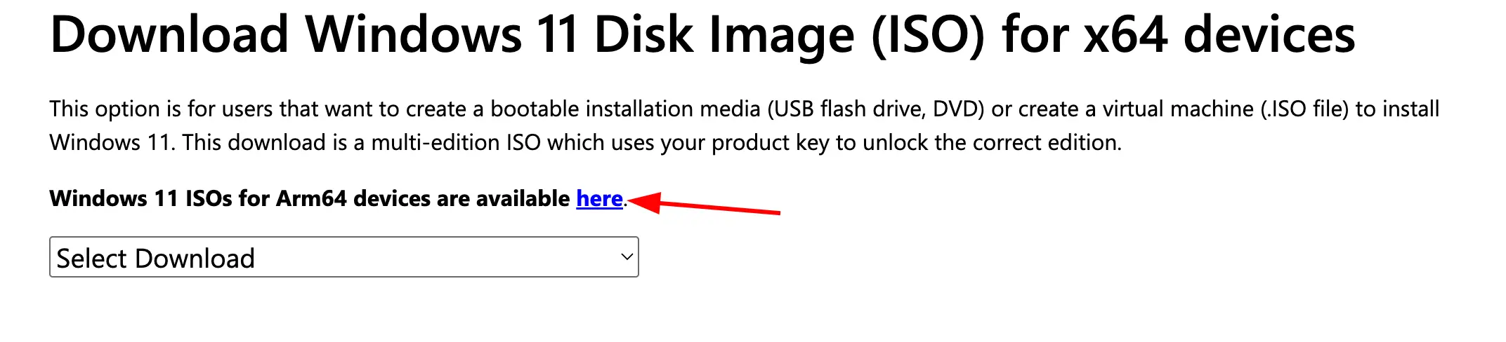 select windows on arm