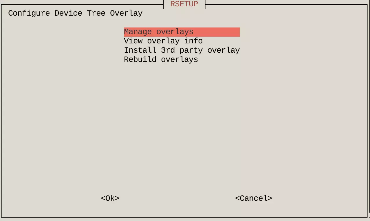 Manage Overlays Menu